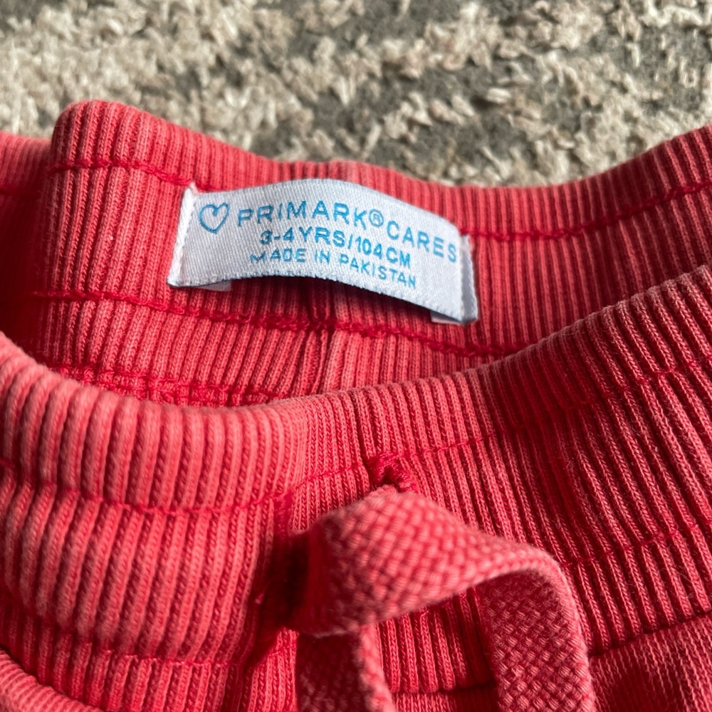 Primark Kids Red Drawstring Shorts - Picture 2 of 2